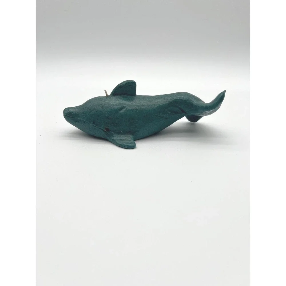 Vintage 90s Dolphin Wax Candle Nautical Whimsy Retro Ocean Marine Decor‎